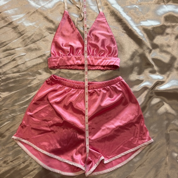 Pink Satin Short Set - Picture 4 of 7